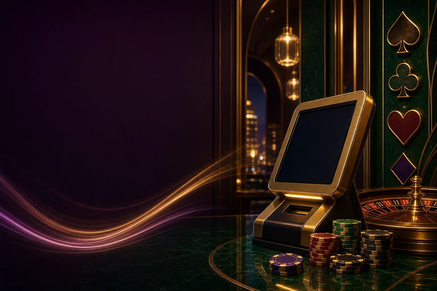Spirit Casino gold cashier terminal and casino chips
